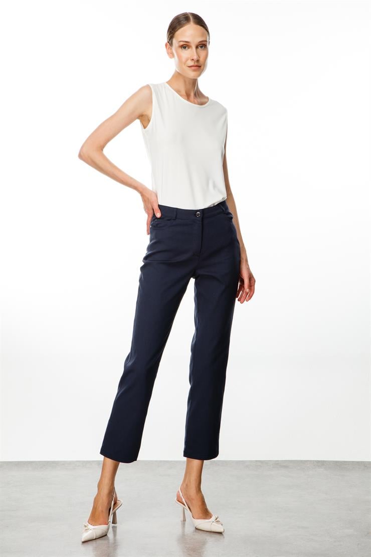 Modailgi  Beş Cep Dar Paça Pamuk Pantolon Lacivert