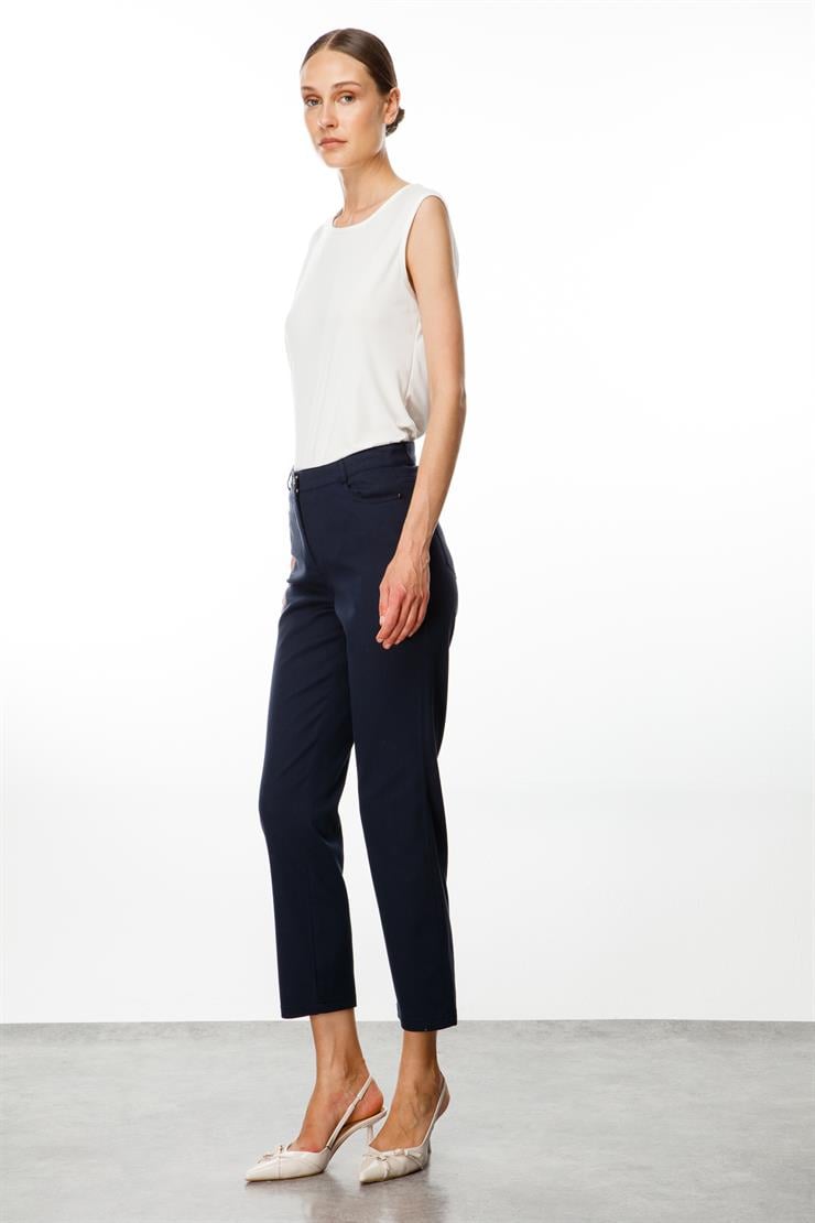 Modailgi  Beş Cep Dar Paça Pamuk Pantolon Lacivert