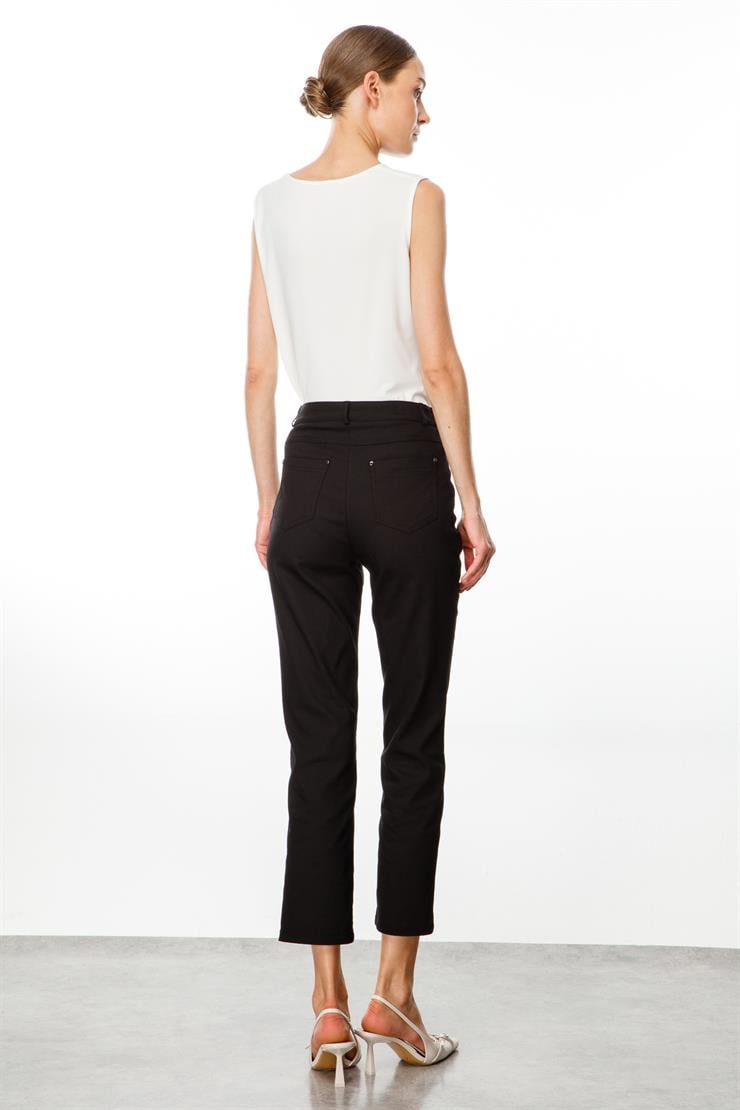 Modailgi  Beş Cep Dar Paça Pamuk Pantolon Siyah