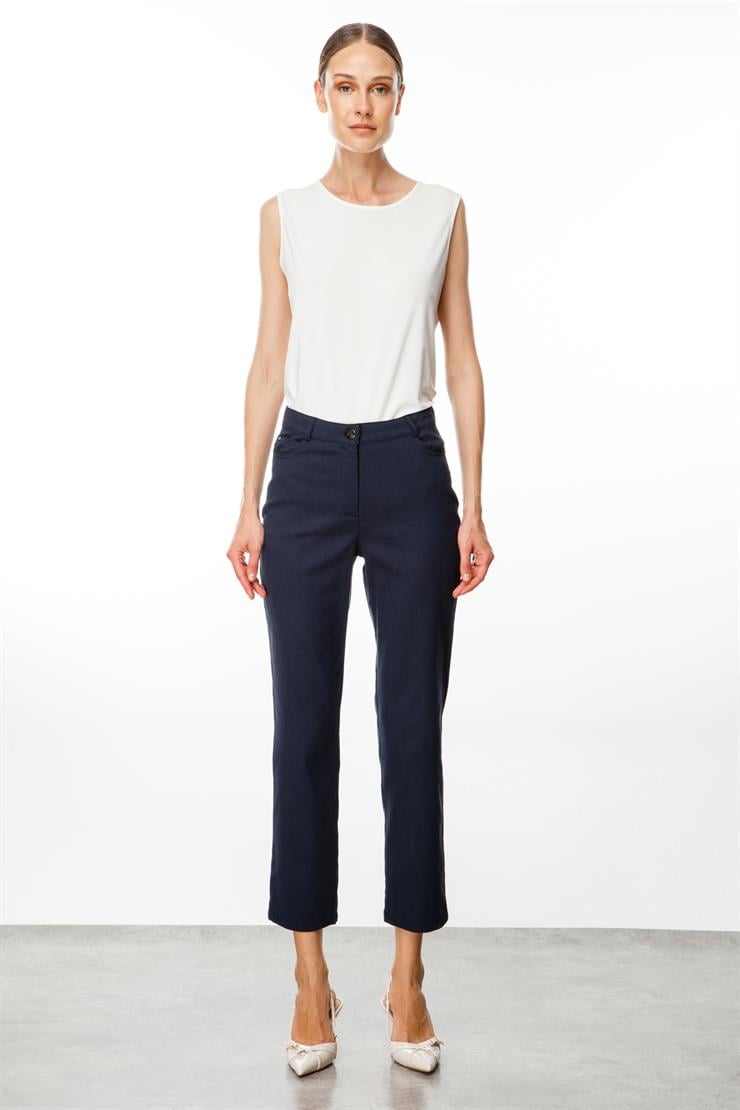 Modailgi  Beş Cep Dar Paça Pamuk Pantolon Lacivert