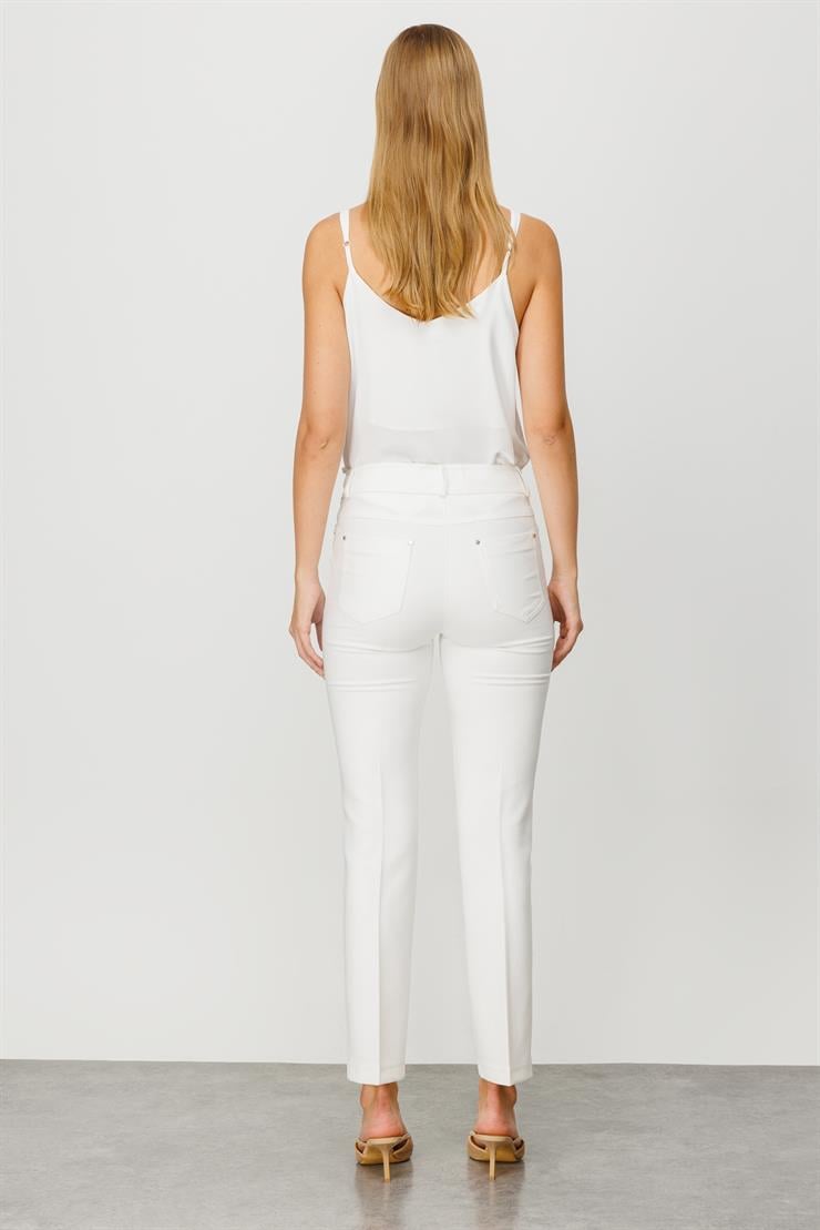 Modailgi  Beş Cep Dar Paça Pantolon Ekru