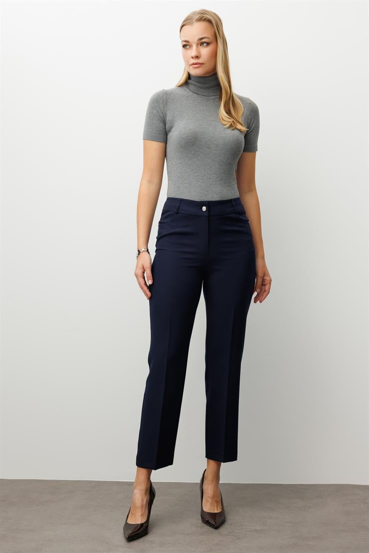 Modailgi  Beş Cep Dar Paça Pantolon Lacivert