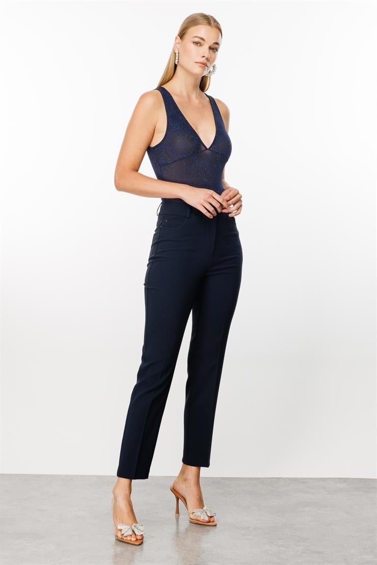 Modailgi  Beş Cep Dar Paça Pantolon Lacivert