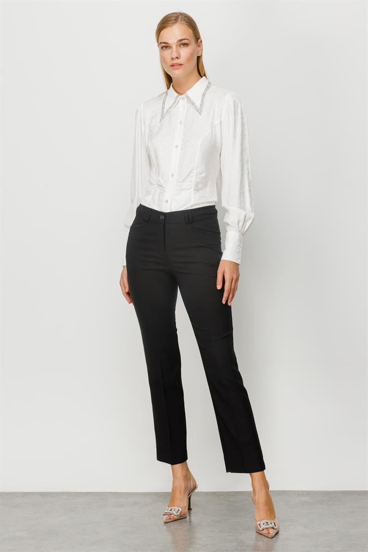 Modailgi  Beş Cep Dar Paça Pantolon Siyah