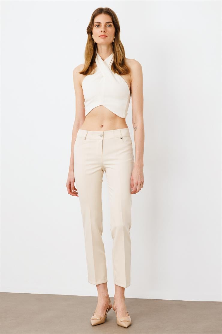 Modailgi  Beş Cep Dar Paça Pantolon Taş