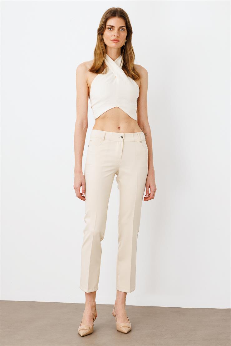 Modailgi  Beş Cep Dar Paça Pantolon Taş