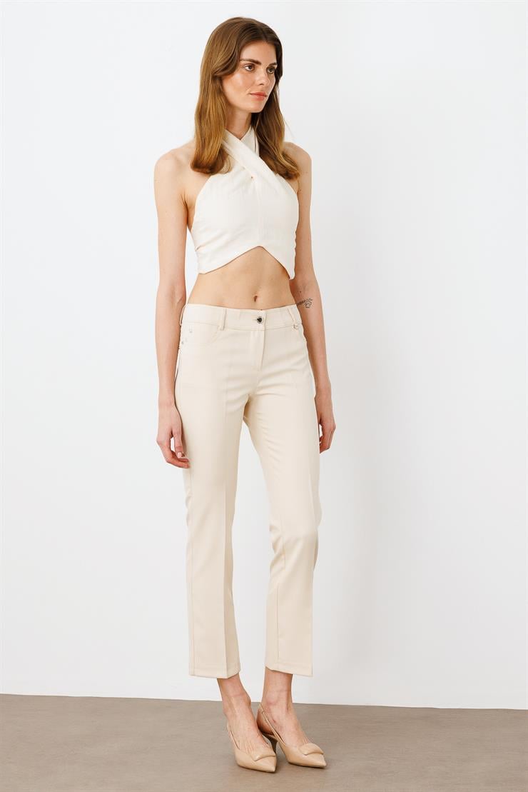 Modailgi  Beş Cep Dar Paça Pantolon Taş