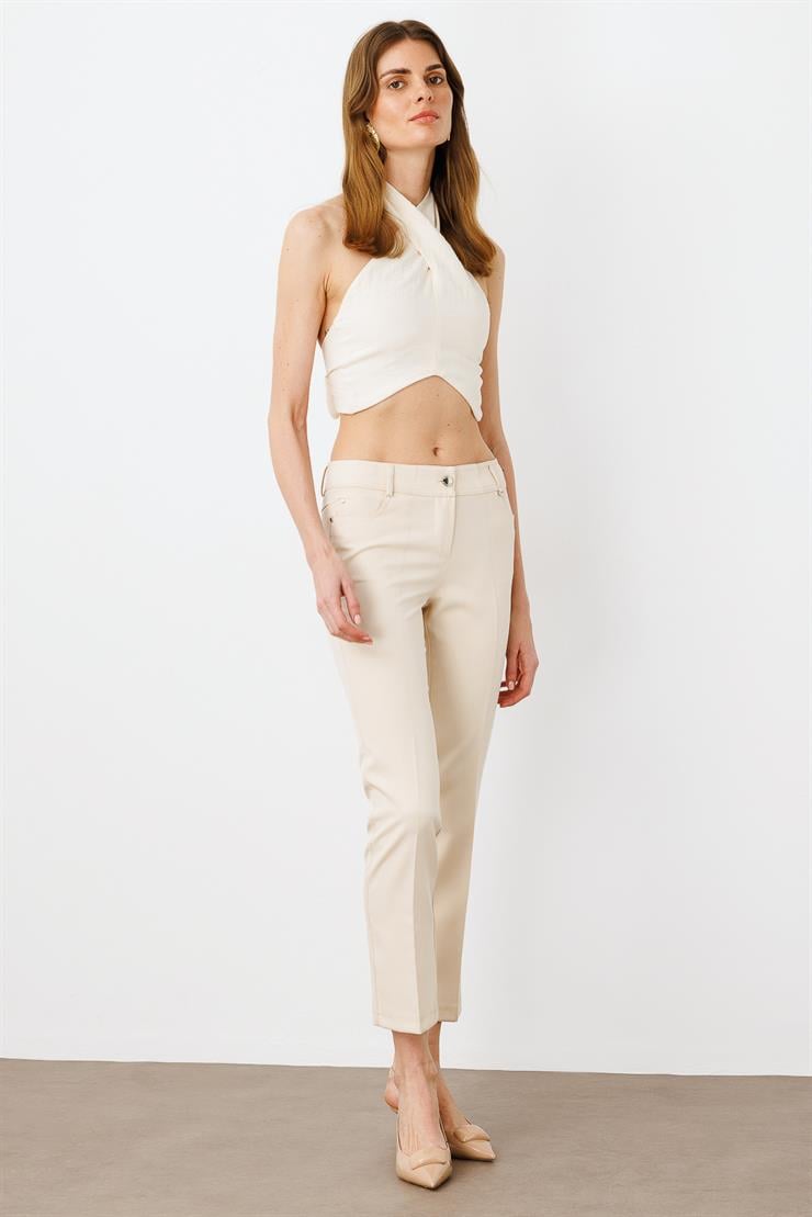 Modailgi  Beş Cep Dar Paça Pantolon Taş