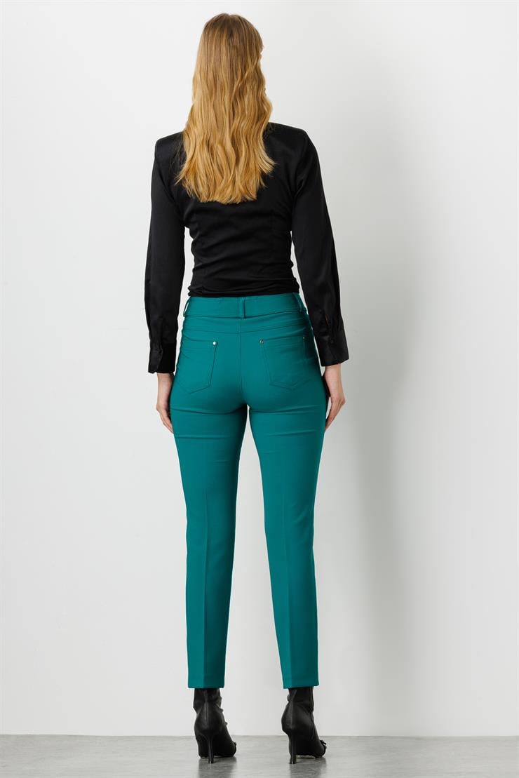 Modailgi  Beş Cep Dar Paça Pantolon Zümrüt