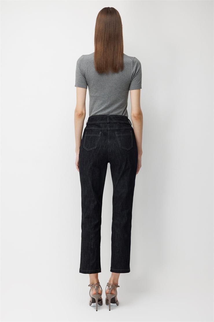 Modailgi  Beş Cep Klasik Dar Paça Denim Pantolon - 70131 Siyah