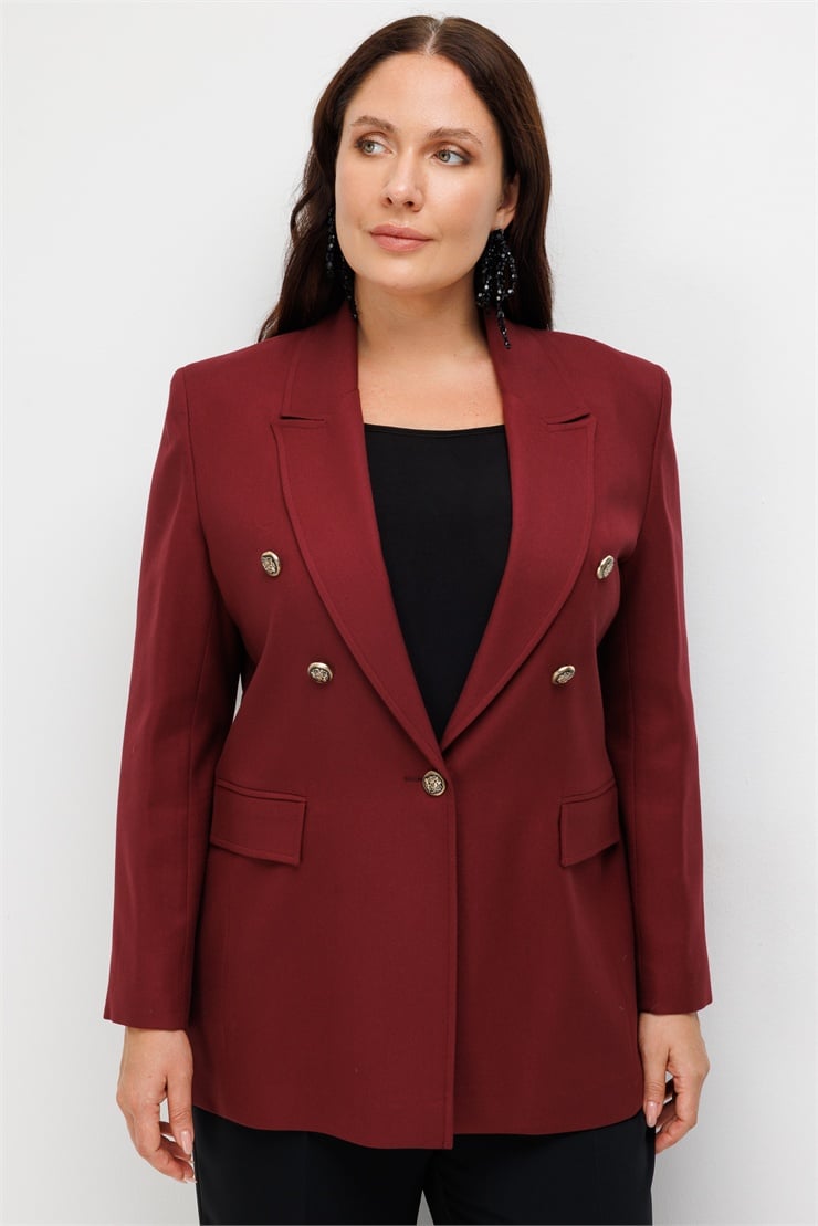 Modailgi  Cep Kapaklı Klasik Ceket Bordo