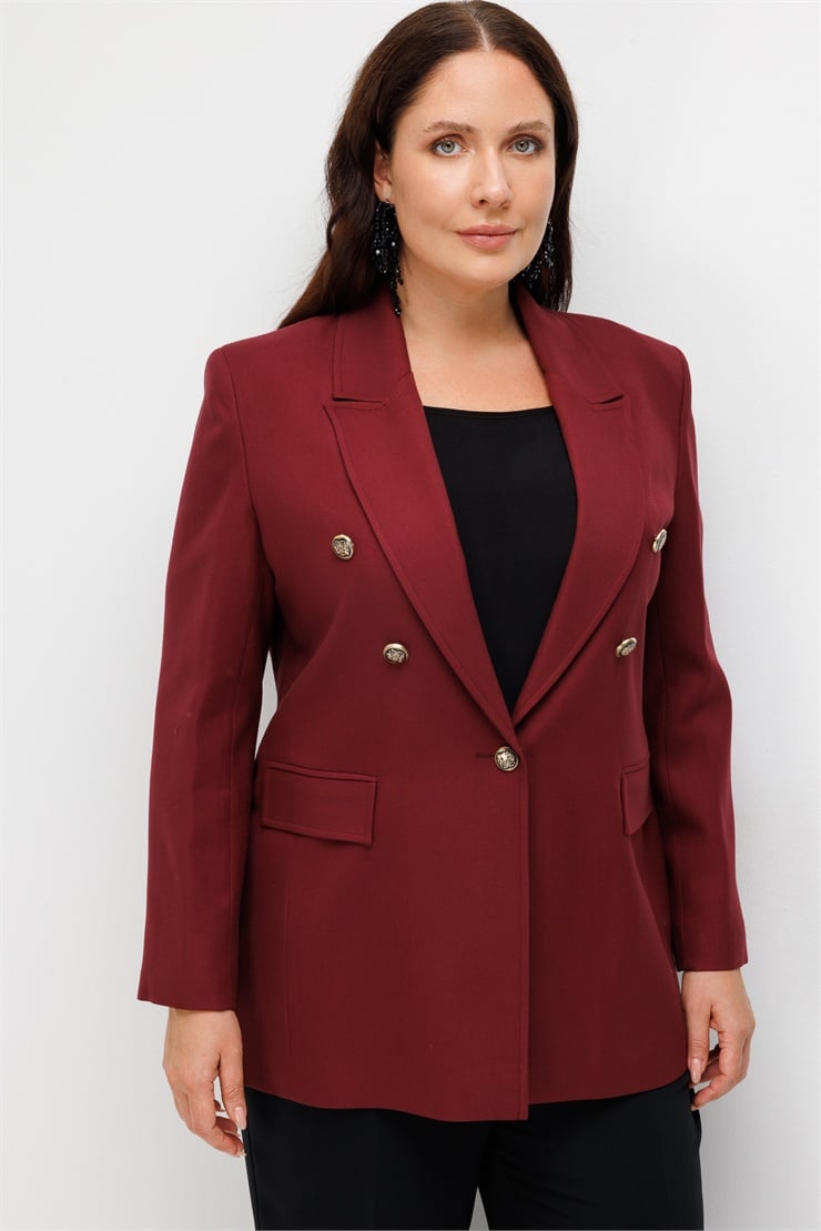 Modailgi  Cep Kapaklı Klasik Ceket Bordo