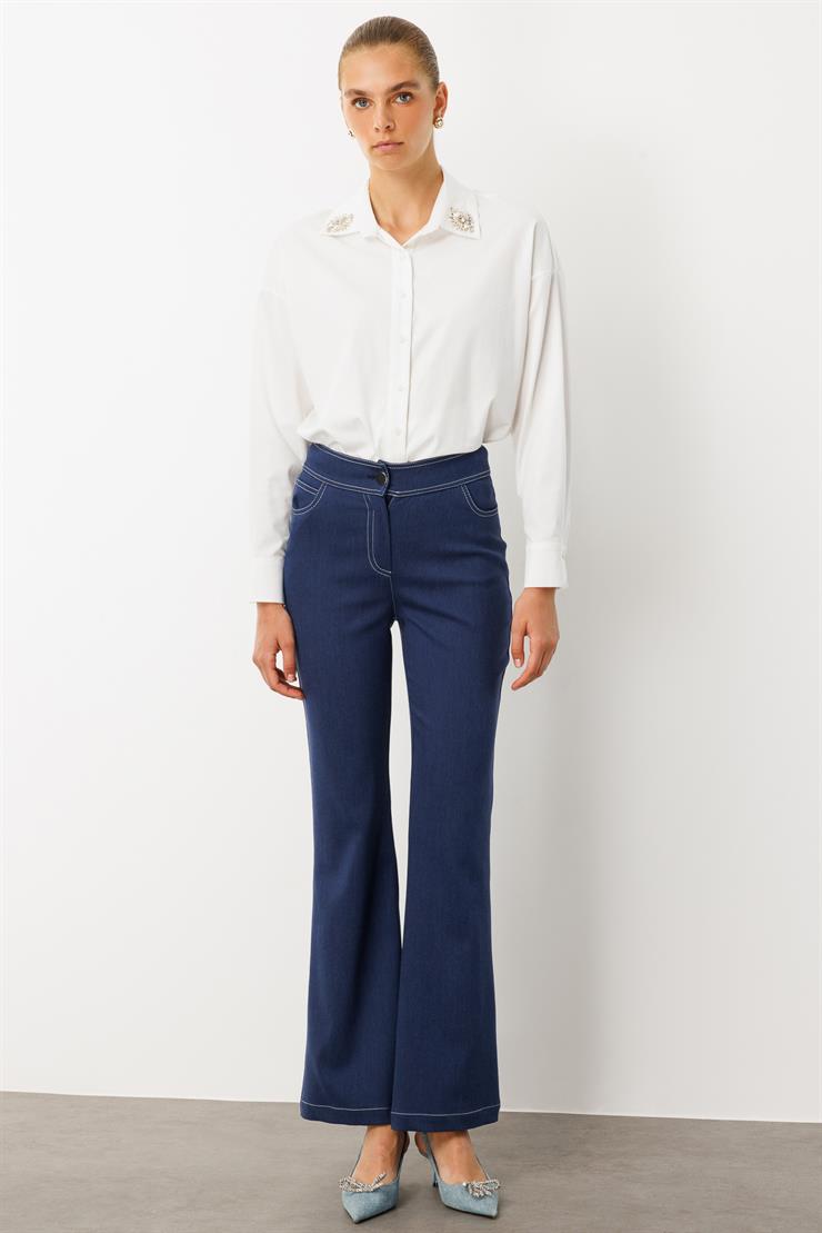Modailgi  Denim Beş Cep Pantolon - 77001 İndigo
