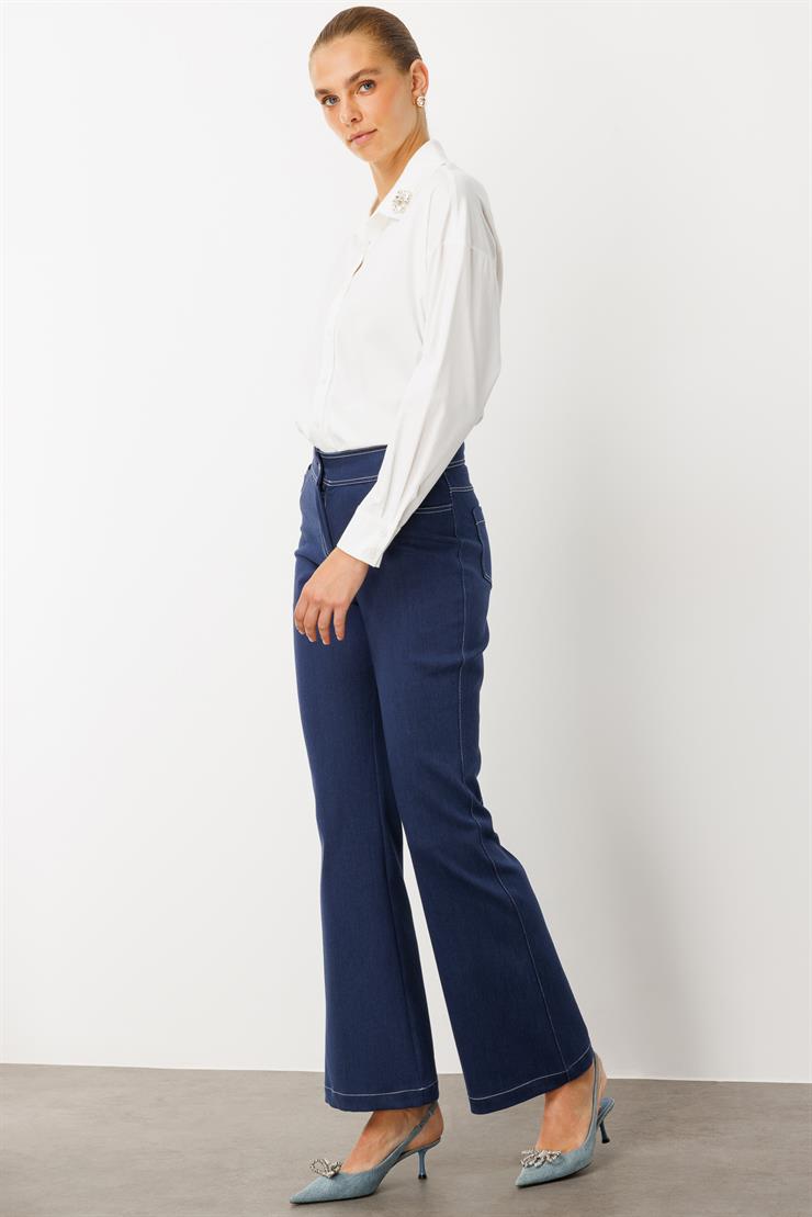 Modailgi  Denim Beş Cep Pantolon - 77001 İndigo