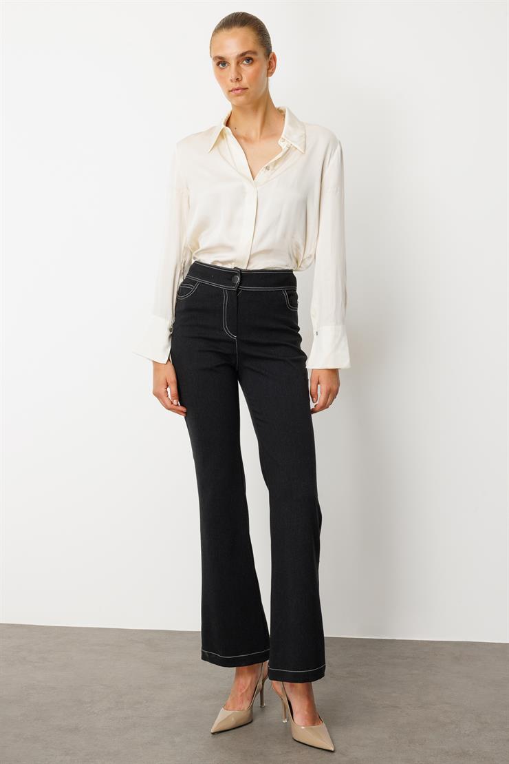 Modailgi  Denim Beş Cep Pantolon - 77001 Siyah