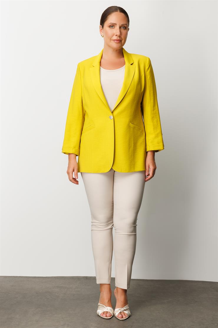 Modailgi  Duble Truvakar Kol Yarım Astarlı Rahat Kesim Ceket Asit