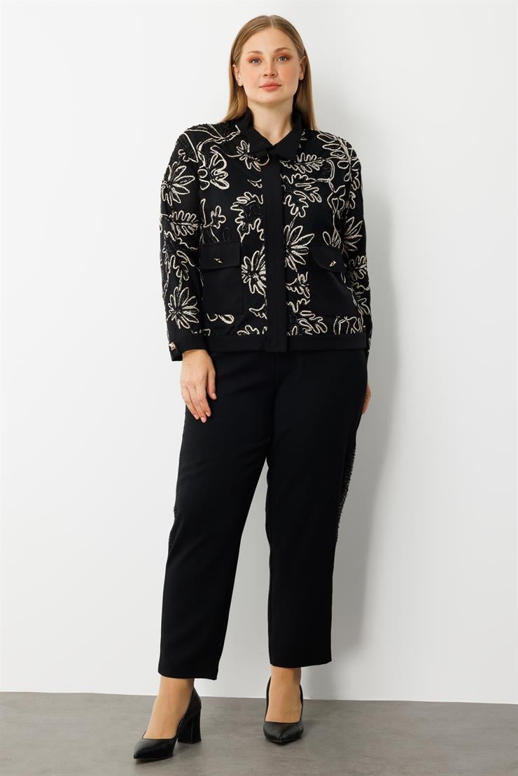 Modailgi  Düz Kumaş Garni Detaylı Fermuar Kapamalı Torba Cepli Kordone Gömlek Gold