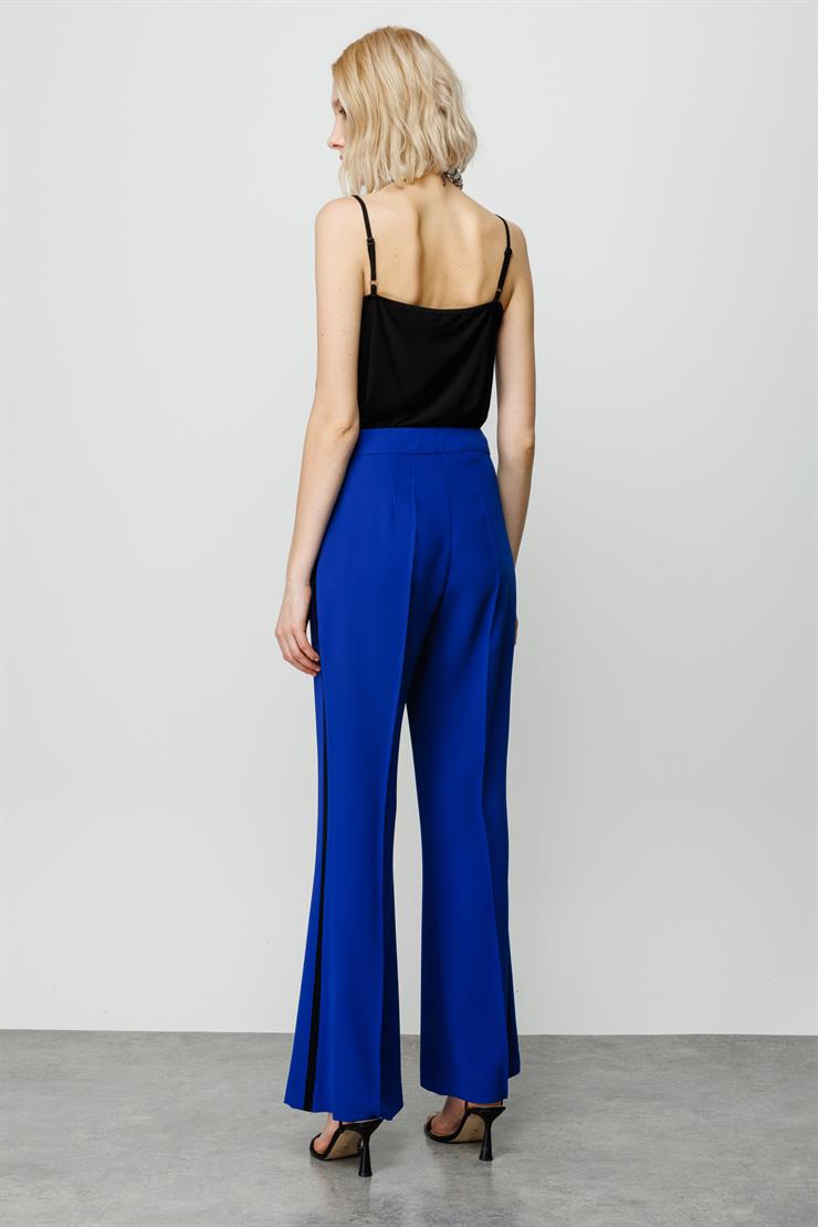 Modailgi  Enkürüsteli Bol Paça Pantolon - 7016 Saks