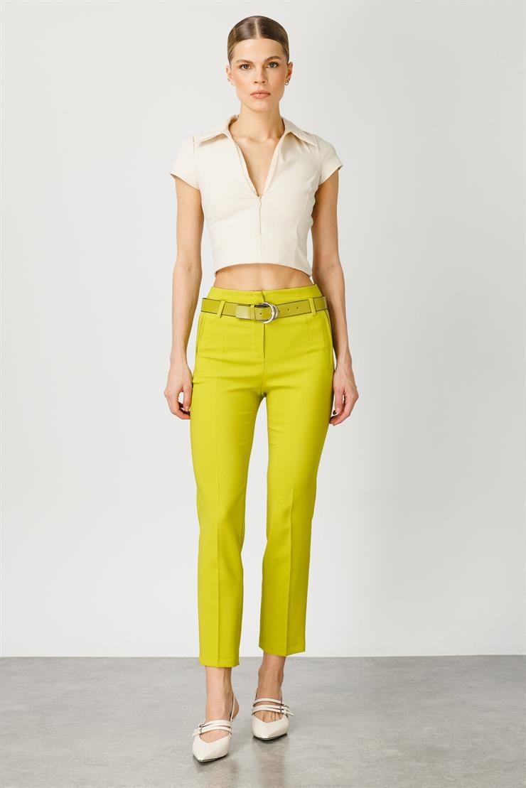 Modailgi  Fleto Cepli Kemerli Takım Pantolon - 7533 Asit