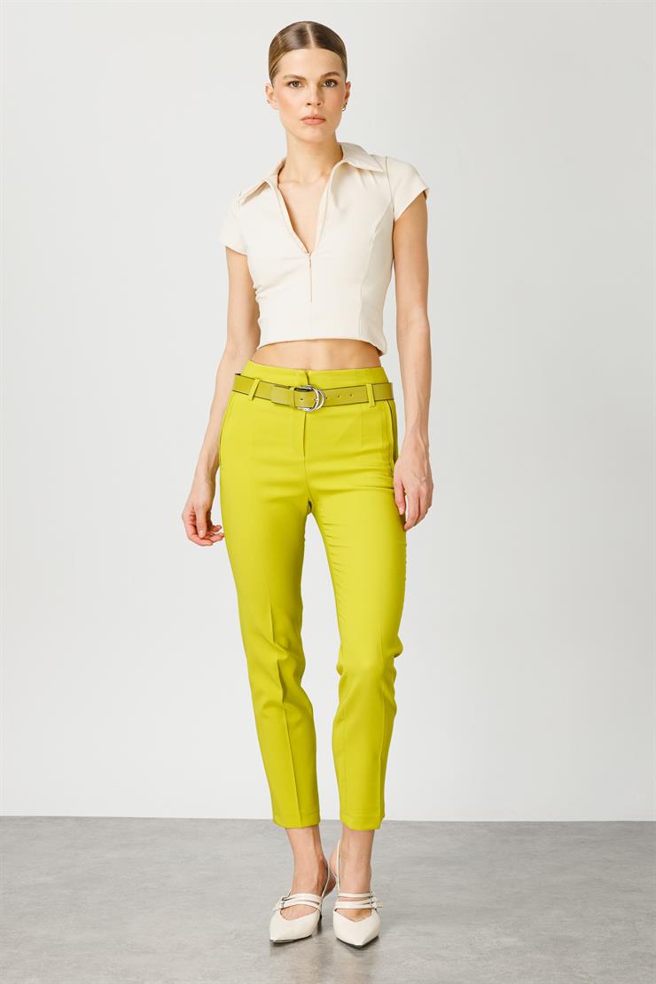 Modailgi  Fleto Cepli Kemerli Takım Pantolon - 7533 Asit