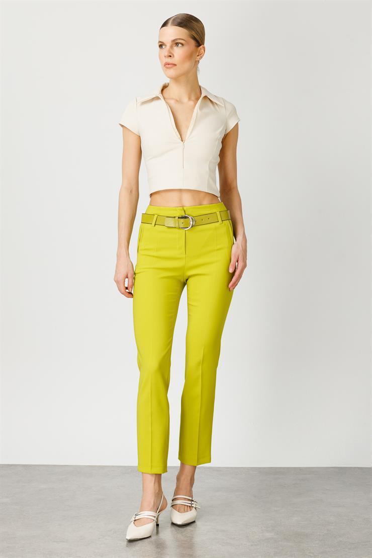 Modailgi  Fleto Cepli Kemerli Takım Pantolon - 7533 Asit