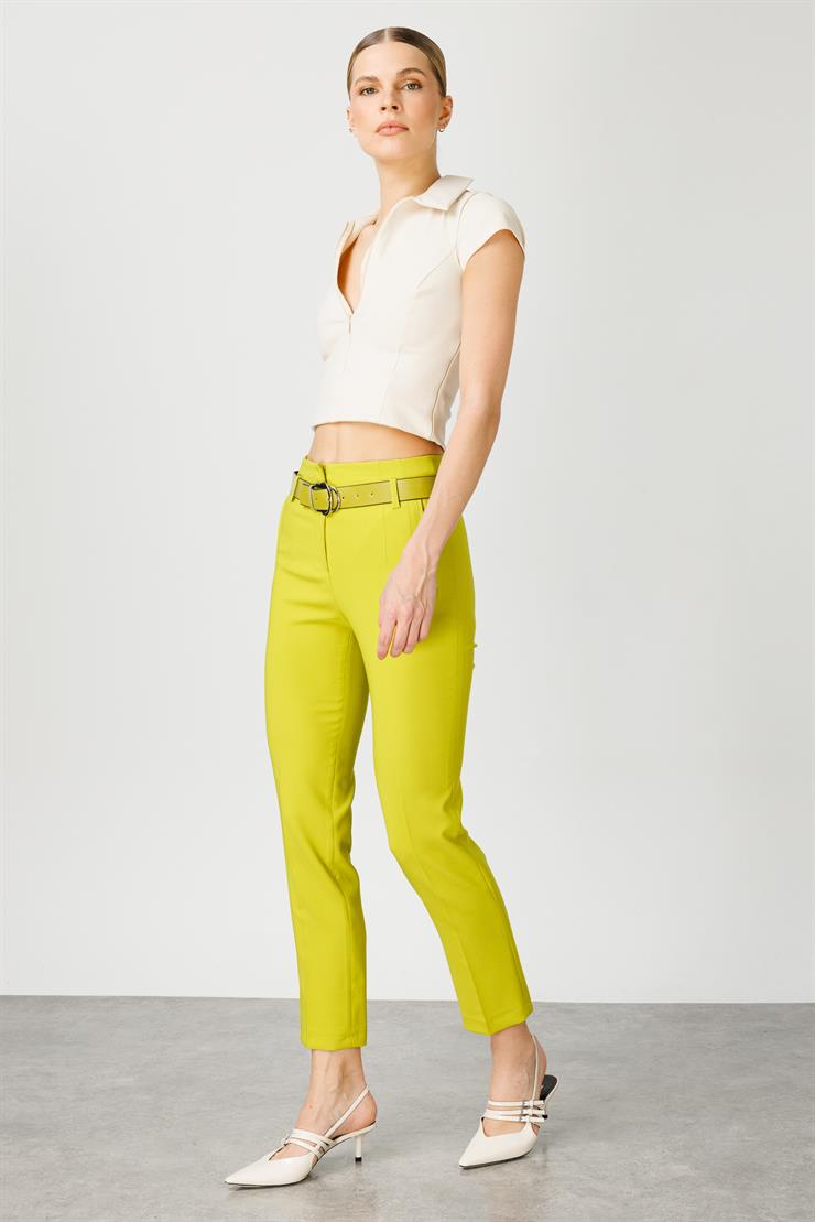 Modailgi  Fleto Cepli Kemerli Takım Pantolon - 7533 Asit