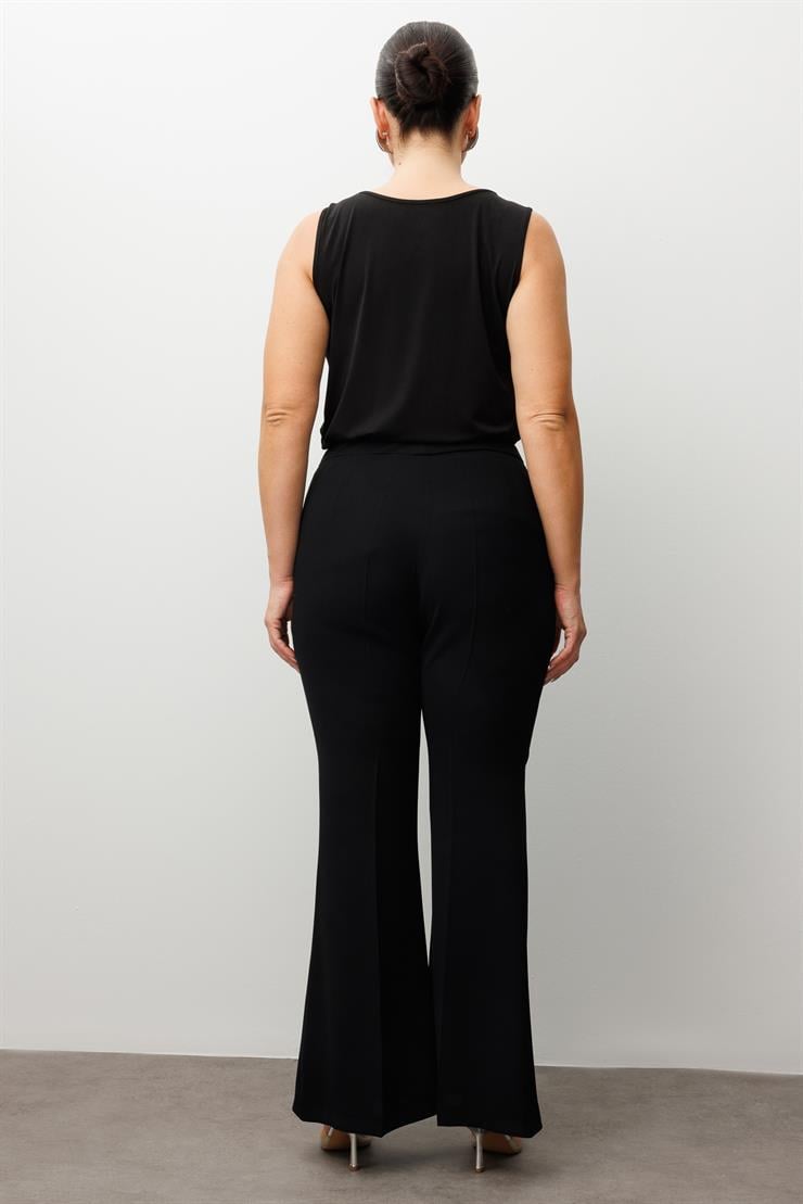 Modailgi  Geniş Paça Pantolon - 50057 Siyah