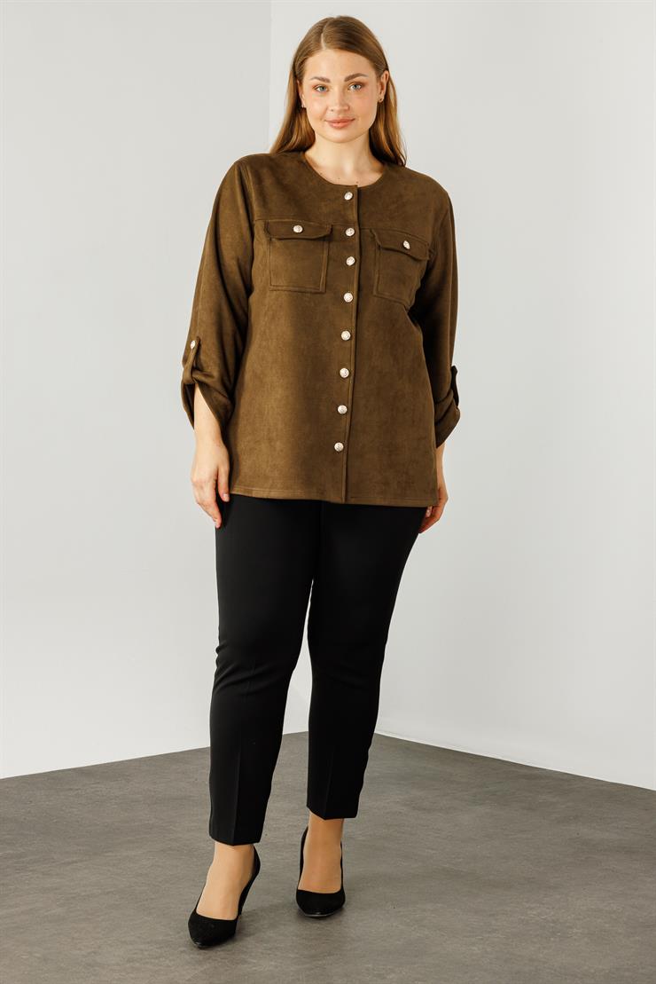 Modailgi  Güderi Ceket Haki