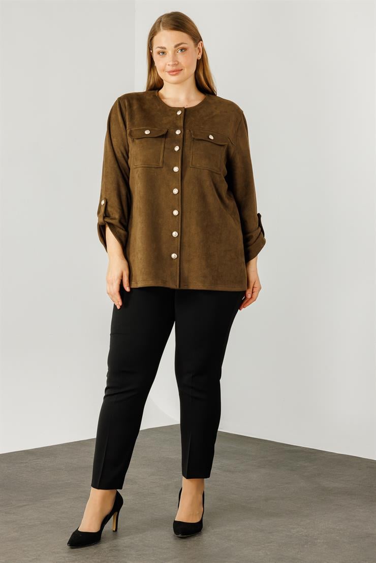 Modailgi  Güderi Ceket Haki