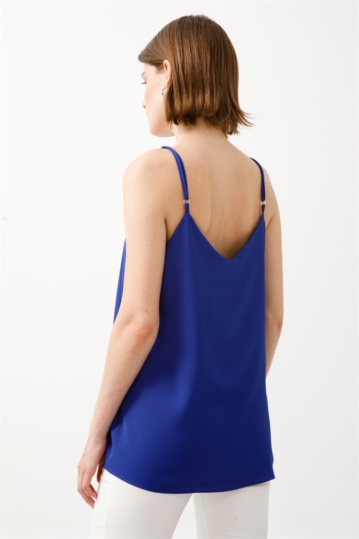 Modailgi  İp Askılı Atlet Saks