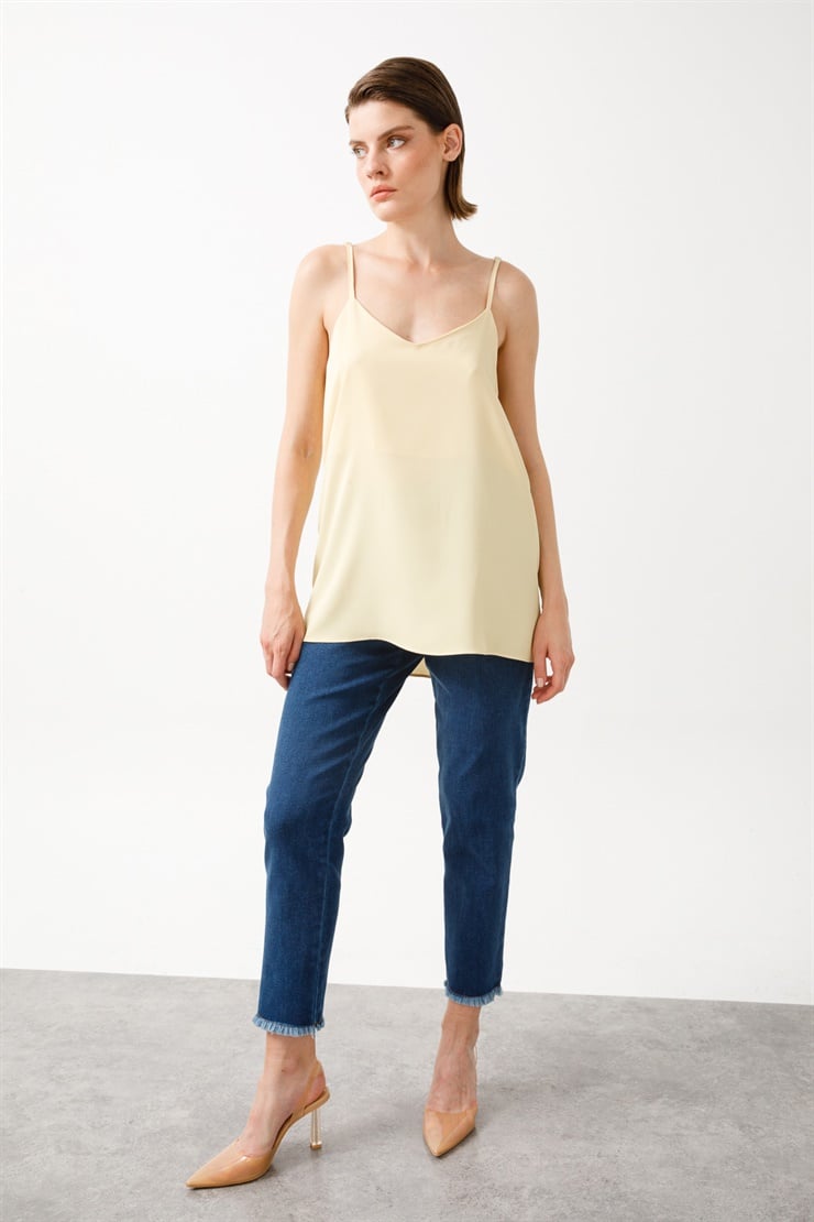 Modailgi  İp Askılı Atlet Sarı