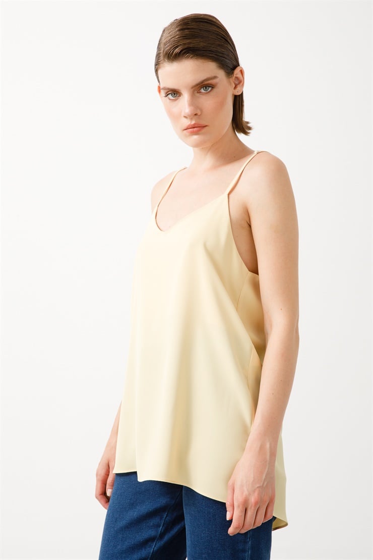 Modailgi  İp Askılı Atlet Sarı