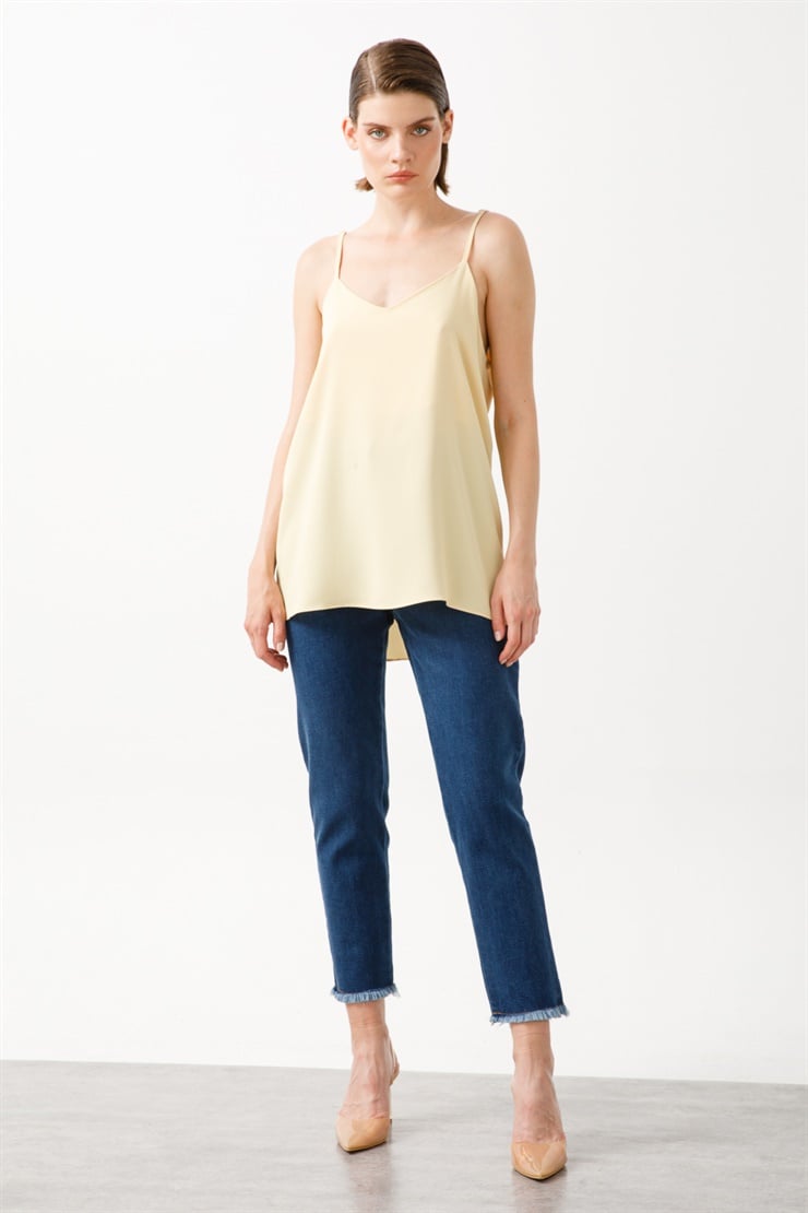 Modailgi  İp Askılı Atlet Sarı