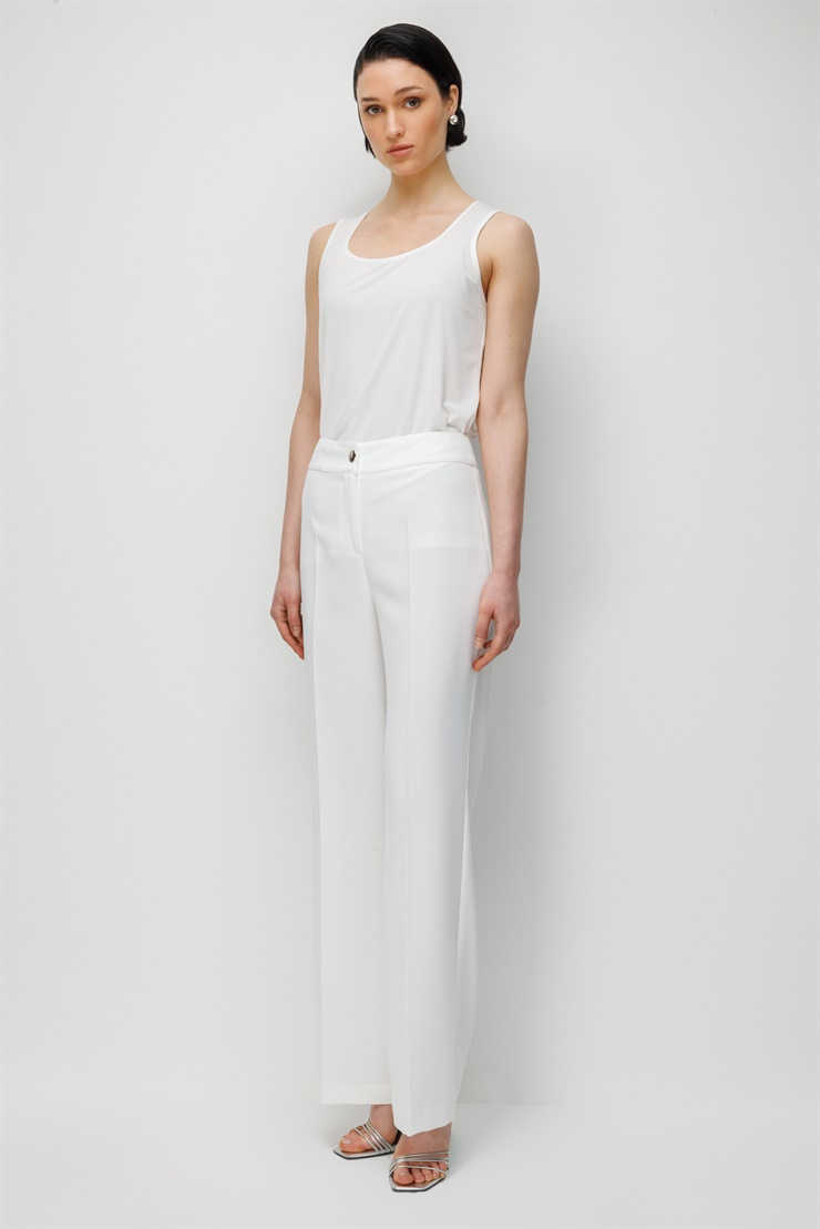 Modailgi  İspanyol Paça Krep Kumaş Pantolon - 75042 Ekru