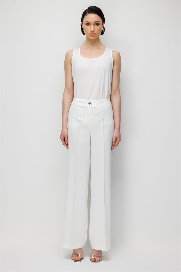 Modailgi  İspanyol Paça Krep Kumaş Pantolon - 75042 Ekru