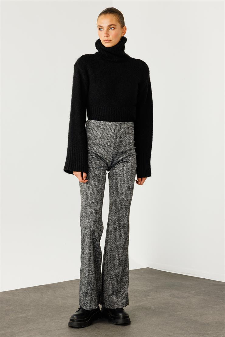 Modailgi  İspanyol Paça Örme Pantolon - 1573,7967 Antrasit