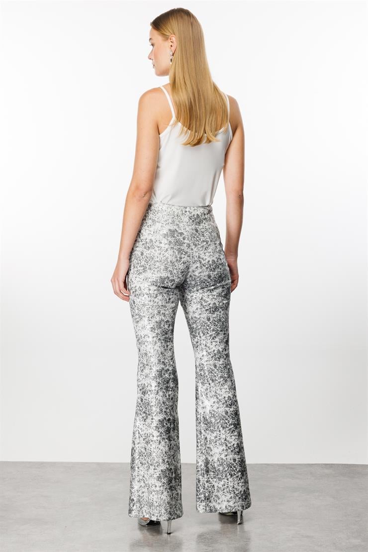 Modailgi  İspanyol Paça Pul Payet Pantolon - 7538 Siyah