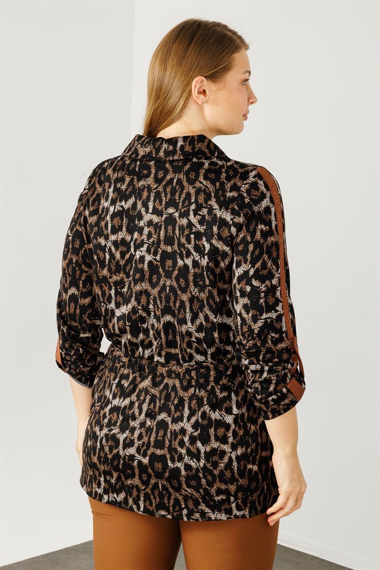 Modailgi  Jakarlı Ceket Kahve