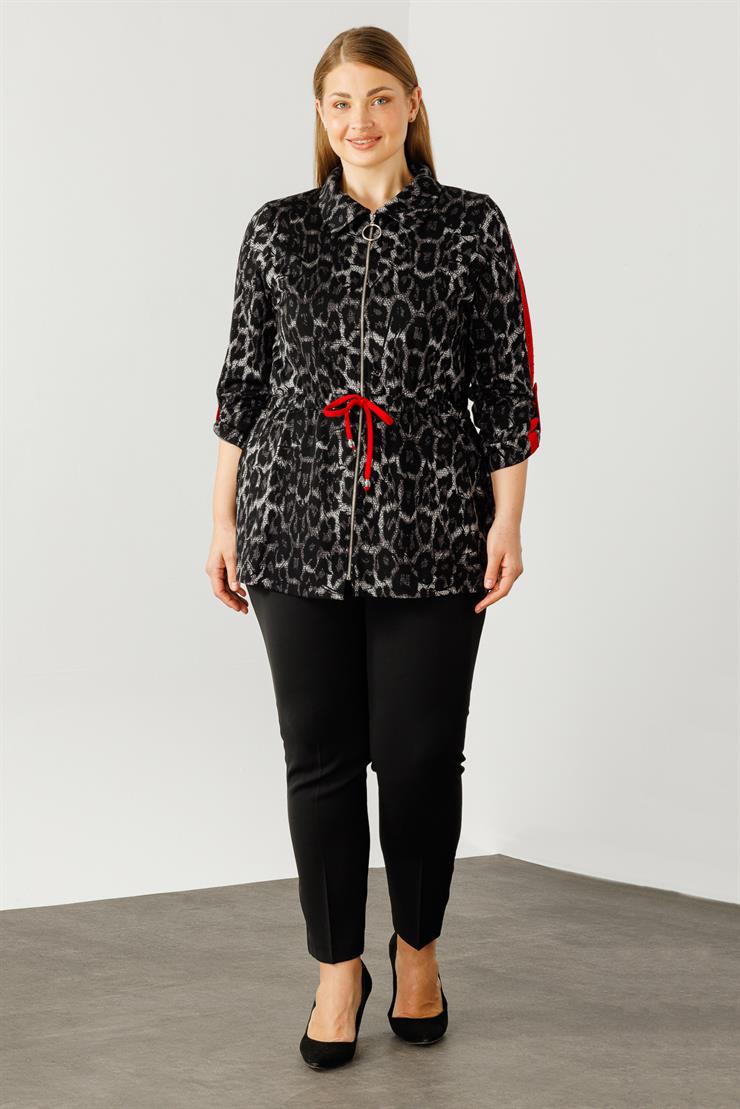 Modailgi  Jakarlı Ceket Siyah