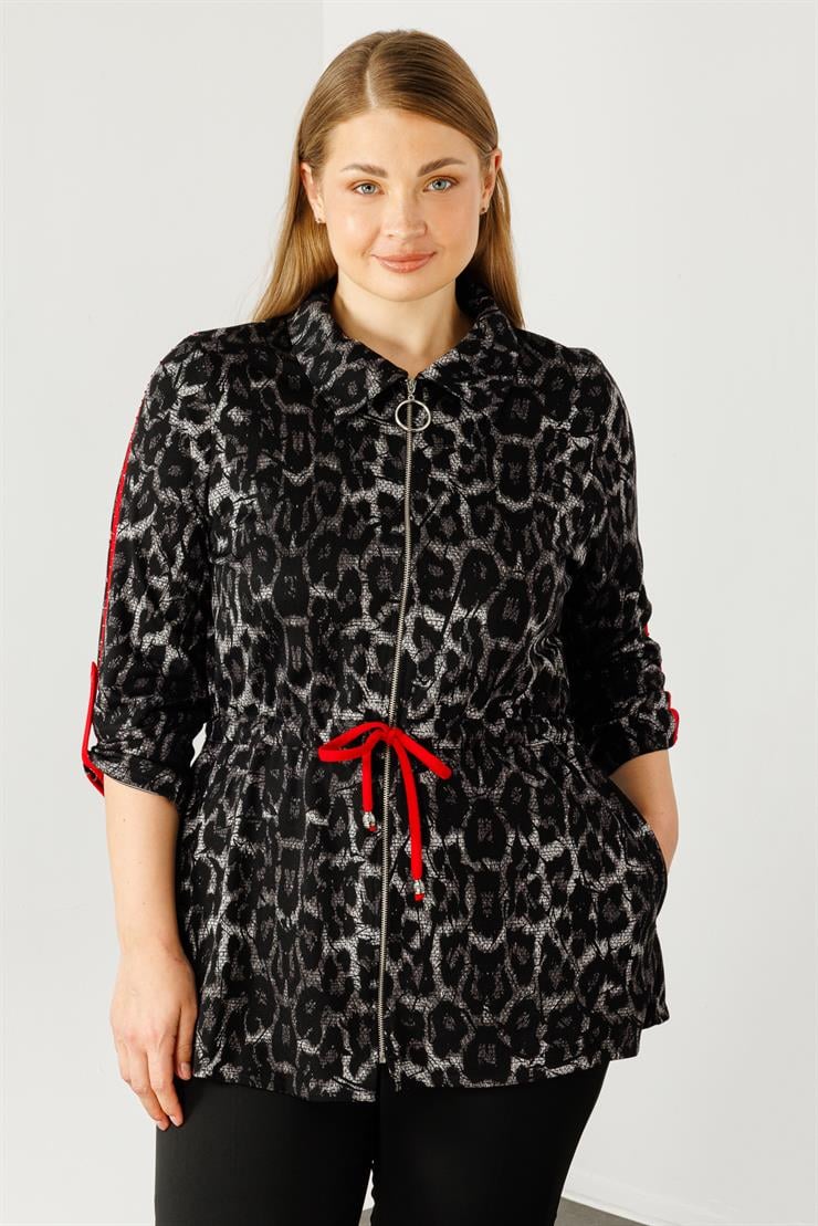 Modailgi  Jakarlı Ceket Siyah