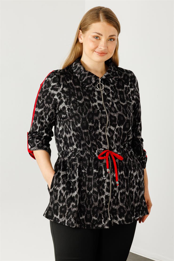 Modailgi  Jakarlı Ceket Siyah