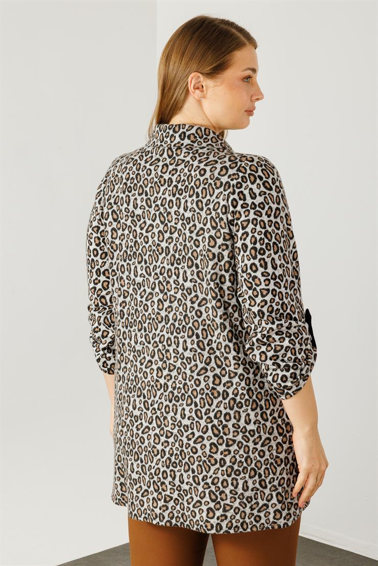 Modailgi  Jakarlı Gömlek Bej