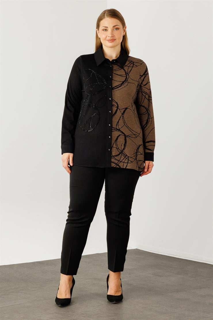 Modailgi  Jakarlı Gömlek Bej