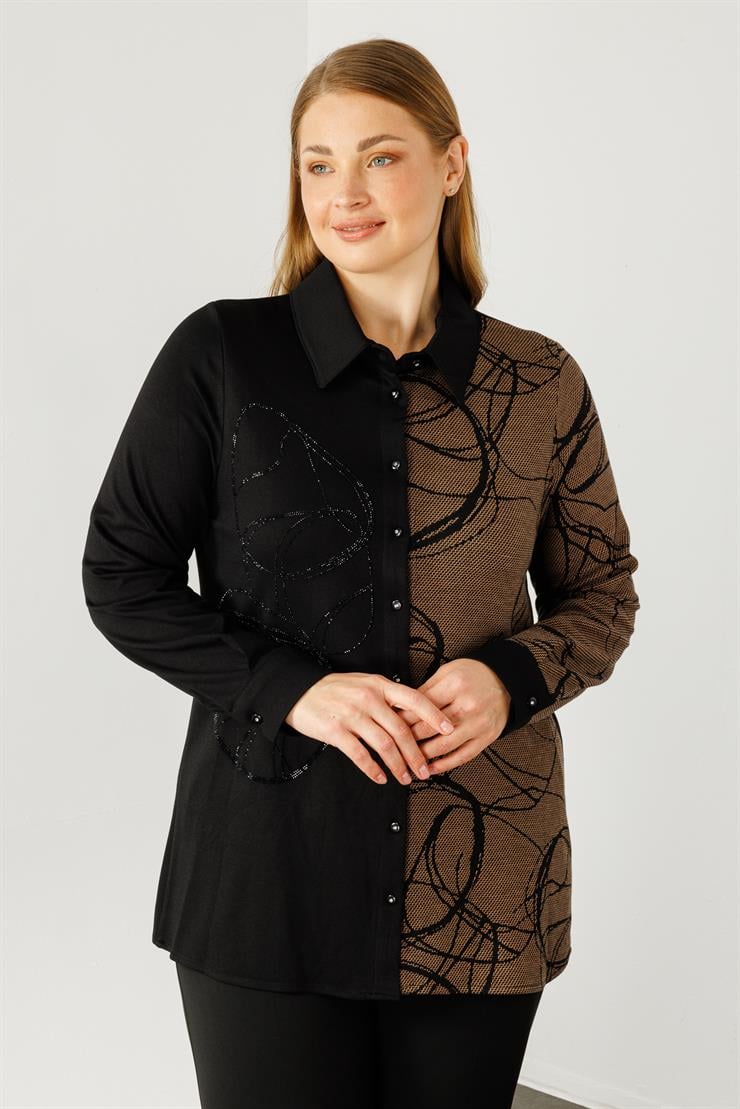 Modailgi  Jakarlı Gömlek Bej