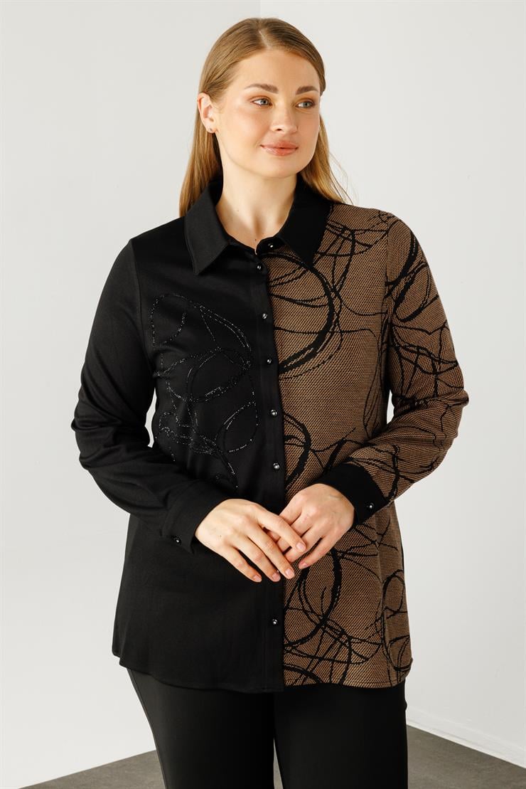 Modailgi  Jakarlı Gömlek Bej