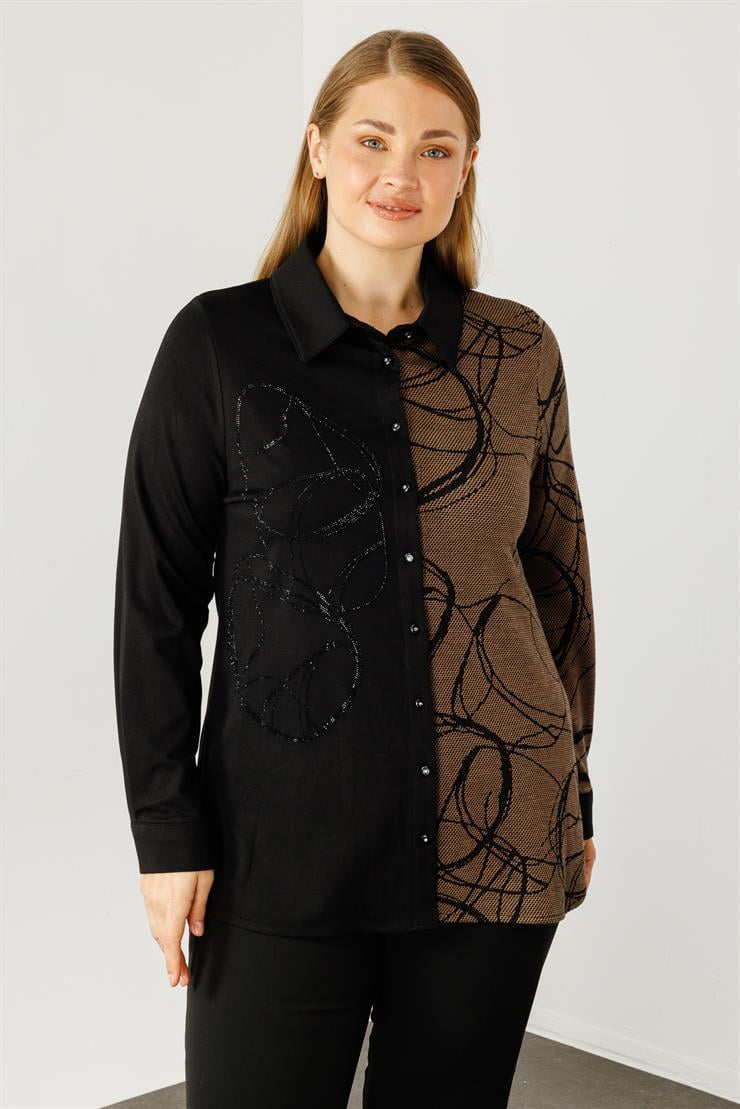 Modailgi  Jakarlı Gömlek Bej