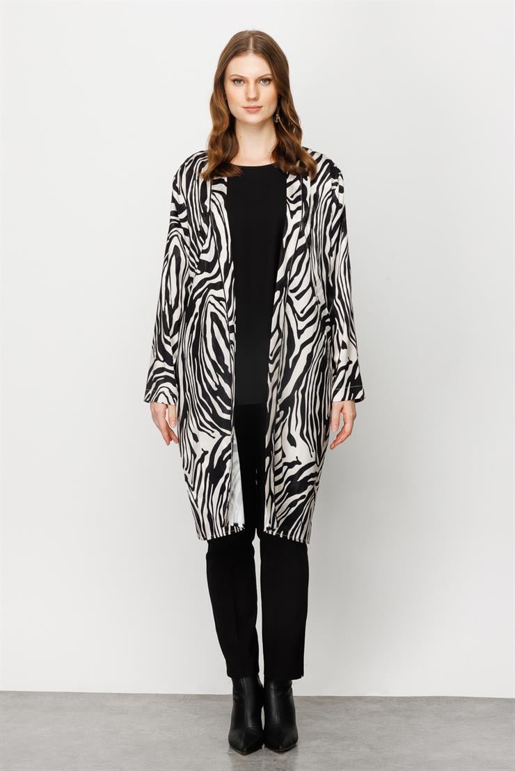 Modailgi  Jakarlı Şal Yaka İkili Uzun Tunik Orijinal