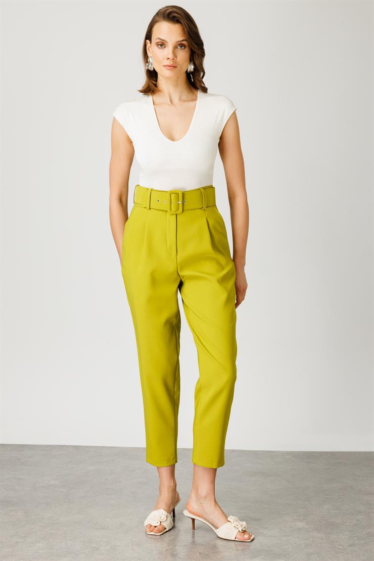 Modailgi  Kemer ve Pile Detaylı Takım Pantolon - 7534 Asit