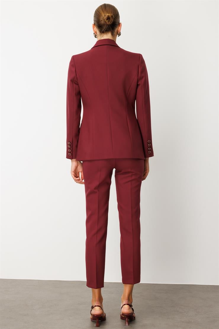 Modailgi  Kırlangıç Yaka Kruvaze Ceket - 40008 Bordo