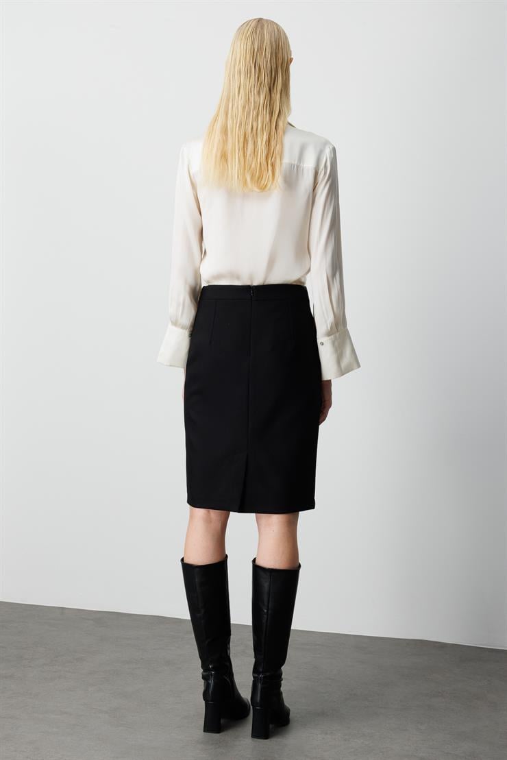 Modailgi  Kısa Küp Etek Siyah